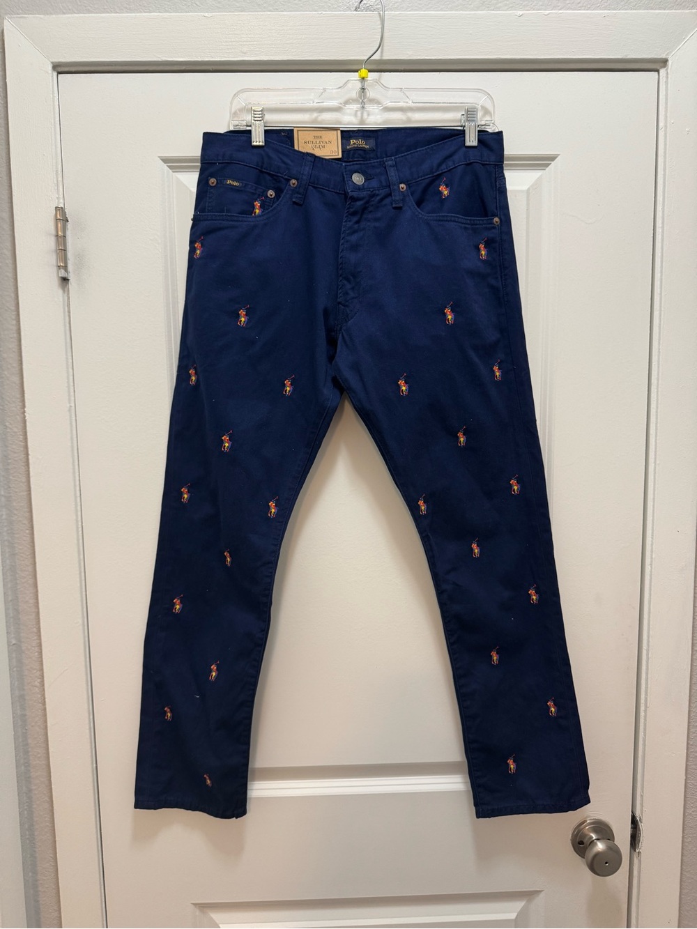 Polo Ralph Lauren Sullivan Slim All over Multi Pony Logo Mens Blue